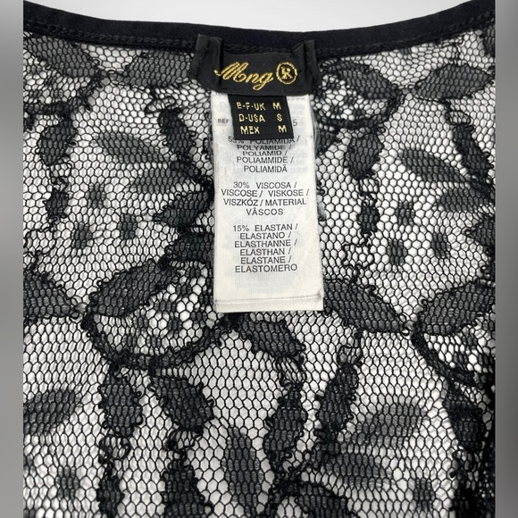 🛍️FINAL SALE🛍️ Mango Lace Sheer Long Sleeve Top - Picture 10 of 11